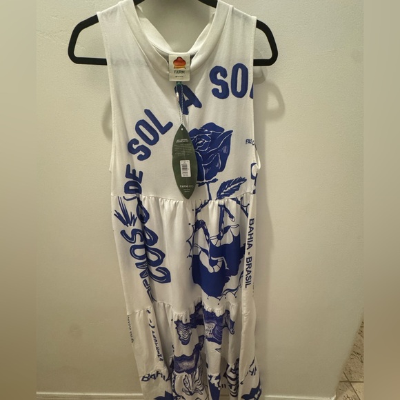 White Rainha Das Aguas T Shirt Dress - NWT Size M - Picture 4 of 4